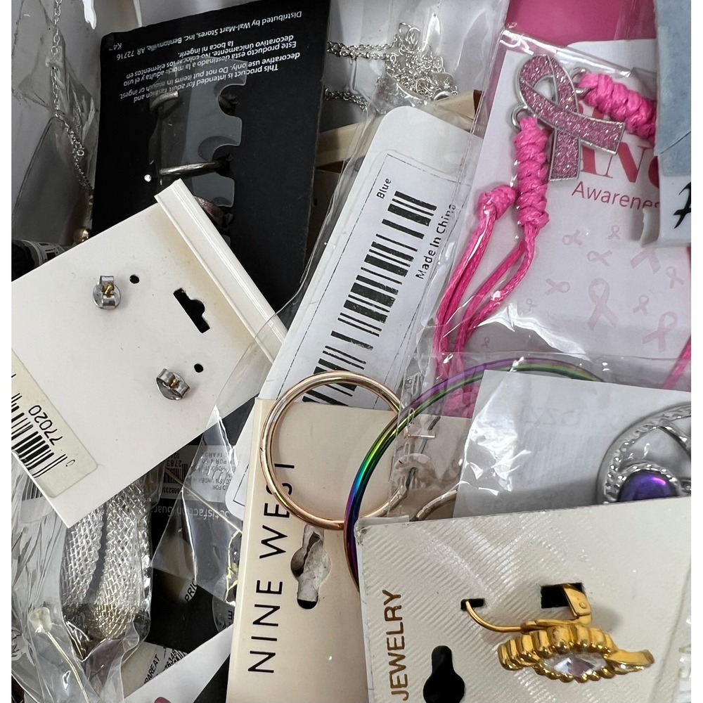 Mystery Jewelry Assorted New Necklace, Bracelet, Earring Lot of 4lbs Wearable - Picture 8 of 16